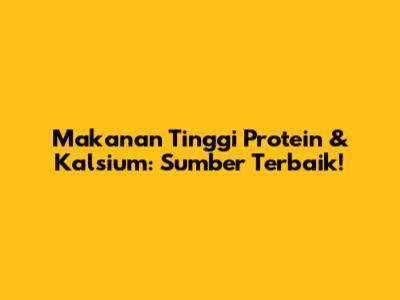 Makanan Tinggi Protein & Kalsium: Sumber Terbaik!