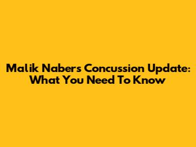 Malik Nabers Concussion Update: What You Need To Know
