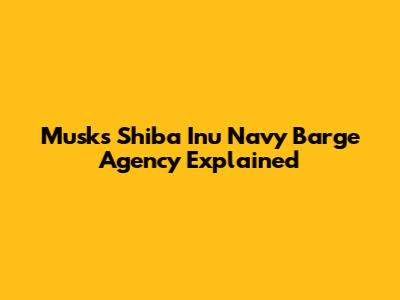 Musk's Shiba Inu Navy Barge Agency Explained