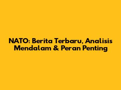 NATO: Berita Terbaru, Analisis Mendalam & Peran Penting
