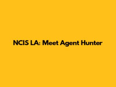 NCIS LA: Meet Agent Hunter