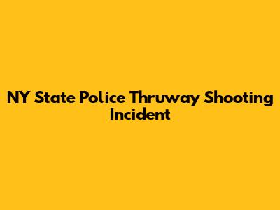 NY State Police Thruway Shooting Incident