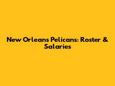 New Orleans Pelicans: Roster & Salaries