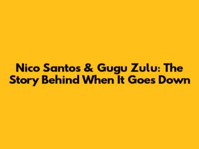 Nico Santos & Gugu Zulu: The Story Behind 'When It Goes Down'