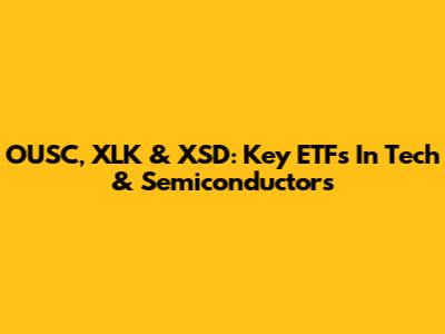 OUSC, XLK & XSD: Key ETFs In Tech & Semiconductors