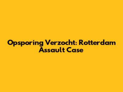 Opsporing Verzocht: Rotterdam Assault Case