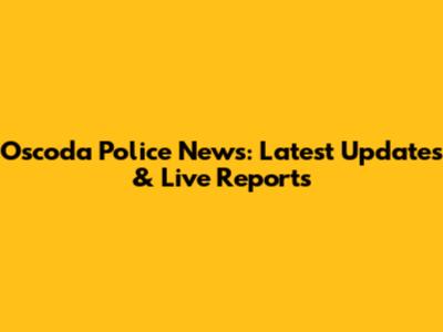 Oscoda Police News: Latest Updates & Live Reports