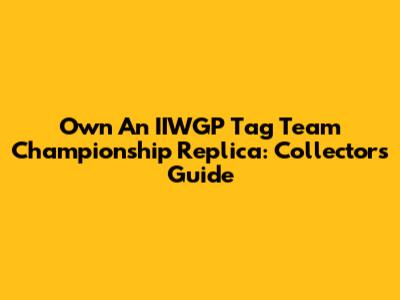 Own An IIWGP Tag Team Championship Replica: Collector's Guide