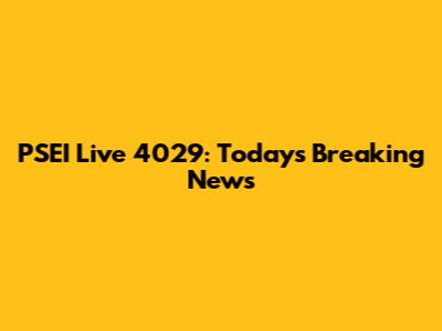 PSEI Live 4029: Today's Breaking News