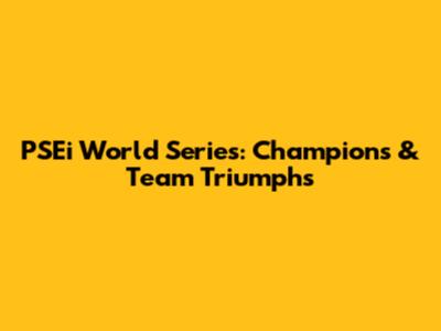 PSEi World Series: Champions & Team Triumphs