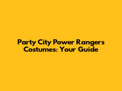 Party City Power Rangers Costumes: Your Guide