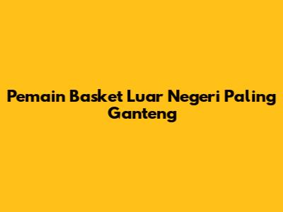 Pemain Basket Luar Negeri Paling Ganteng
