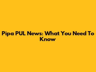 Pipa PUL News: What You Need To Know