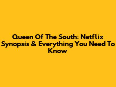 Queen Of The South: Netflix Synopsis & Everything You Need To Know