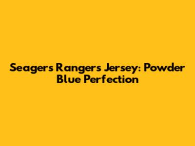 Seager's Rangers Jersey: Powder Blue Perfection