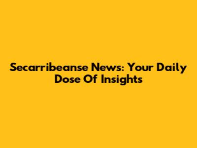 Secarribeanse News: Your Daily Dose Of Insights