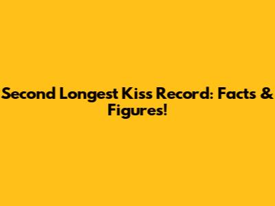 Second Longest Kiss Record: Facts & Figures!