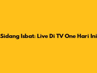Sidang Isbat: Live Di TV One Hari Ini
