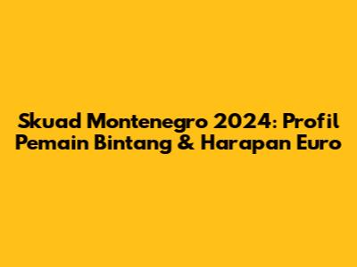Skuad Montenegro 2024: Profil Pemain Bintang & Harapan Euro