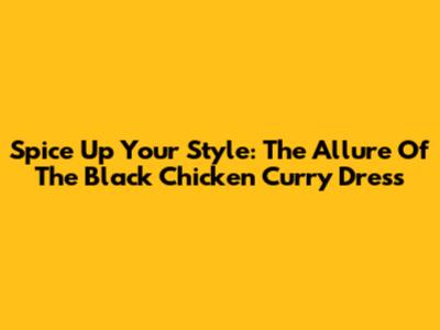 Spice Up Your Style: The Allure Of The Black Chicken Curry Dress