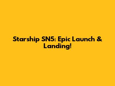 Starship SN5: Epic Launch & Landing!