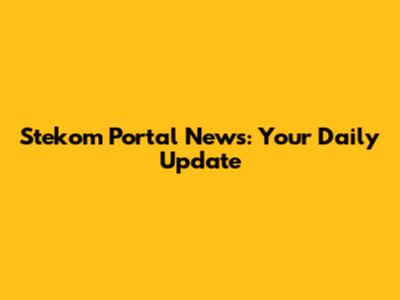 Stekom Portal News: Your Daily Update