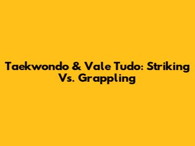 Taekwondo & Vale Tudo: Striking Vs. Grappling