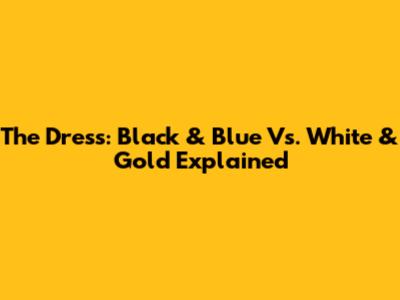 The Dress: Black & Blue Vs. White & Gold Explained