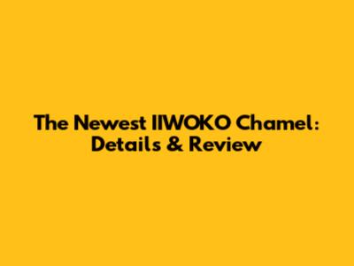 The Newest IIWOKO Chamel: Details & Review