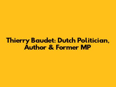 Thierry Baudet: Dutch Politician, Author & Former MP