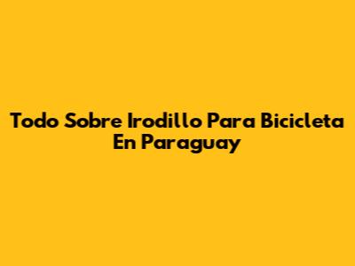 Todo Sobre Irodillo Para Bicicleta En Paraguay
