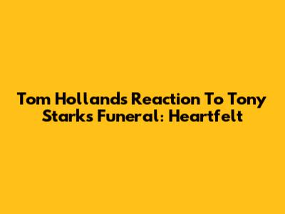 Tom Holland's Reaction To Tony Stark's Funeral: Heartfelt