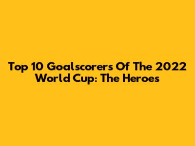 Top 10 Goalscorers Of The 2022 World Cup: The Heroes