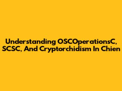 Understanding OSCOperationsC, SCSC, And Cryptorchidism In Chien