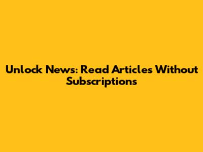 Unlock News: Read Articles Without Subscriptions