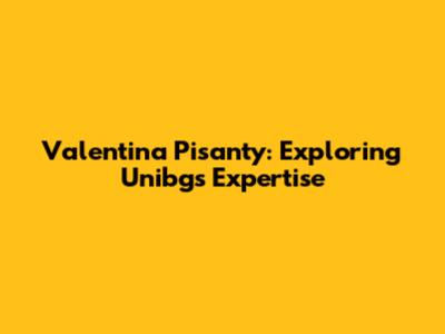 Valentina Pisanty: Exploring Unibg's Expertise