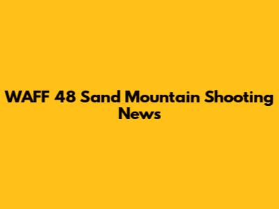 WAFF 48 Sand Mountain Shooting News