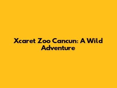 Xcaret Zoo Cancun: A Wild Adventure