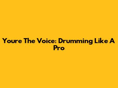 You're The Voice: Drumming Like A Pro