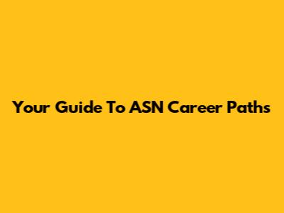 Your Guide To ASN Career Paths