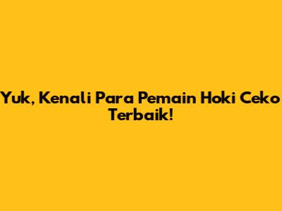 Yuk, Kenali Para Pemain Hoki Ceko Terbaik!
